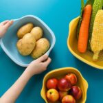 Plastic Washing Bowl & Strainer Basket for Kitchen (Set of 2) - Neckline Detail by Nari Haat, Indian ethnic wear, wom...