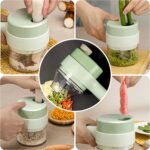 4 in 1 Electric Handheld Cooking Hammer Vegetable Cutter Fruit Slicer - Full Detail by Nari Haat, Indian ethnic wear,...