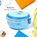 Single Layer Doraemon Steel Lunch Box – Premium Lunch Box for Office & School - Neckline Detail by Nari Haat, India...