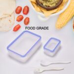 Multipurpose Air Tight 4 Side Lock Food Grade Lunch Box With Small Square Container - Back View by Nari Haat, Indian ...