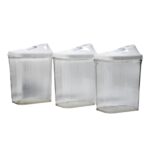 Kitchen Storage Jars & Container Set 3pc , Transparent Jar Set For home & Kitchen Use - Full Detail by Nari Haat, Ind...