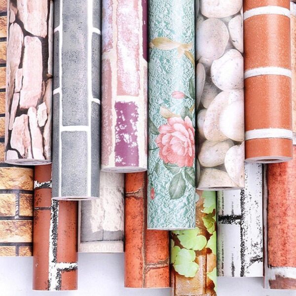 DIY 3D Self Adhesive Wallpaper Decal for Home Office Living Room Hall Kitchen - Front View by Nari Haat, Indian ethni...