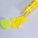 Portable Hand Washing Bath Flower Shape Paper Soap Strips In Test Tube Bottle - Full Detail by Nari Haat, Indian ethn...