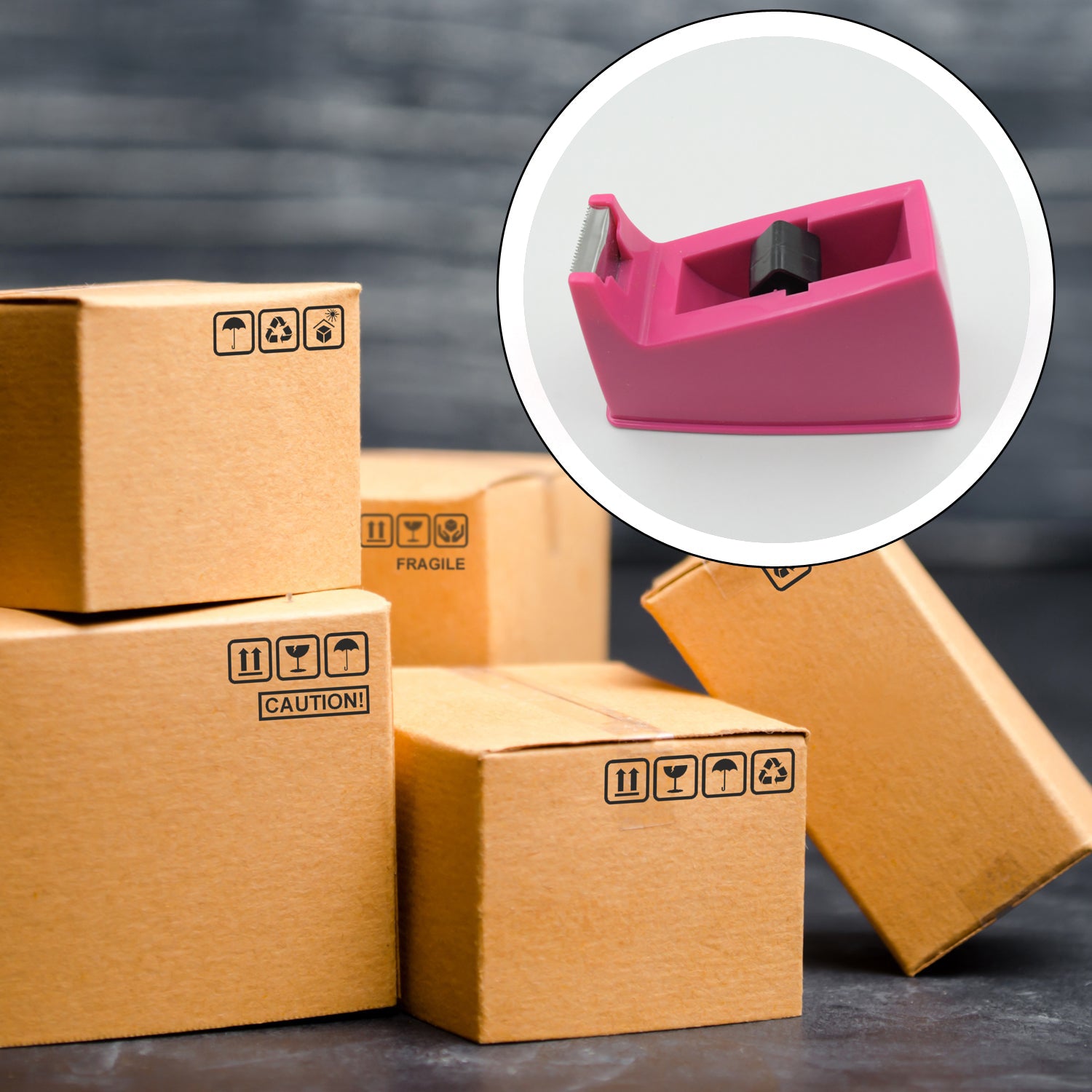 08_9e03e48e-2d5a-4fd6-bcd2-6cc51f435428.jpg Jumbo Tape Dispenser for using and holding tapes in anywhere purpose etc. - Front View by Nari Haat, Indian ethnic we...