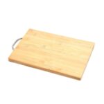 Thick Wooden Bamboo Kitchen Chopping Board with Holder for Fruits & Meat - Image 4