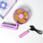 Portable Mini handy Fan & Personal Table Fan (Battery Not Include) - Full Detail by Nari Haat, Indian ethnic wear, wo...