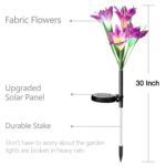 Waterproof Outdoor Solar Lily Flower Stake Lights ( Pack Of 2 pcs ) - Full Detail by Nari Haat, Indian ethnic wear, w...