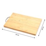 Thick Wooden Bamboo Kitchen Chopping Board with Holder for Fruits & Meat - Image 5
