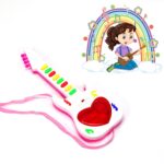 Battery Operated Musical Instruments Mini Guitar Toys and Light for 3+Years Old Kids - Back View by Nari Haat, Indian...