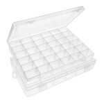 36 Grids Clear Plastic Organizer Box with Dividers Jewellery Storage  Box 1 Pc - Neckline Detail by Nari Haat, Indian...