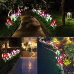 Waterproof Outdoor Solar Lily Flower Stake Lights ( Pack Of 2 pcs ) - Full Detail by Nari Haat, Indian ethnic wear, w...
