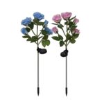 Garden Solar Outdoor Rose Lights Decorative Holiday Decoration (2 Pcs Set) - Back View by Nari Haat, Indian ethnic we...