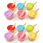 Ice-Cream Waffle Spoon Bowl Cup Set Premium Ice Cream Set 12 Units Coupler Bowl - Back View by Nari Haat, Indian ethn...