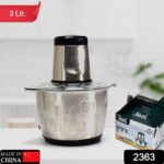 Stainless Steel Electric Meat Grinders with Bowl Heavy (3L) - With Dupatta by Nari Haat, Indian ethnic wear, women cl...