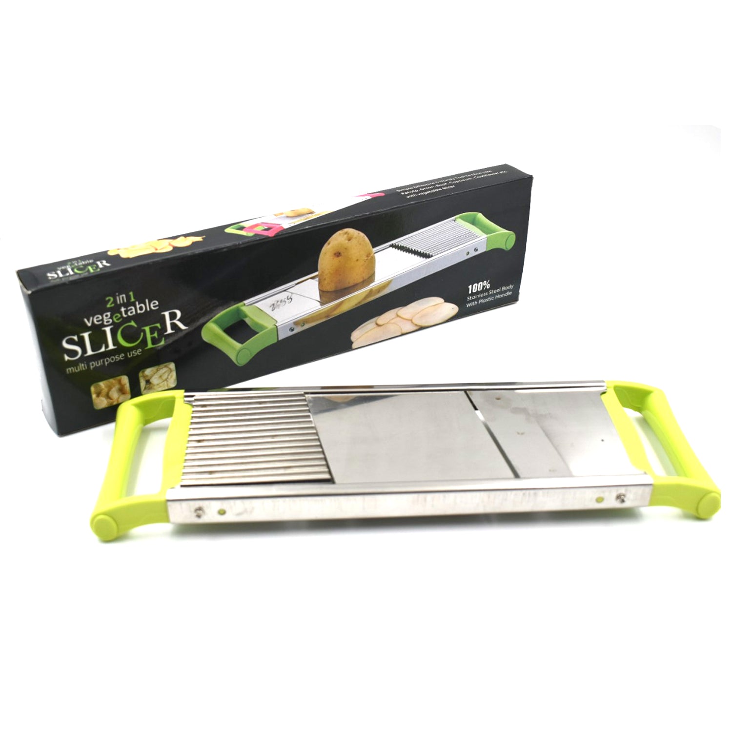 10_e30249e5-22c0-4d00-bb5b-162684988ffc.jpg 2 in 1 Potato Slicer used in all kinds of household kitchen - Image 1