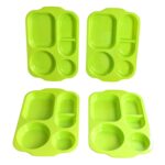 Unbreakable Plastic Food Plates / Biodegradable 5 Compartment Square Plate for Food - Image 5