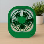 Portable USB Fan Rechargeable 2-Speed 180° Rotating Quiet Personal Fan - Front View by Nari Haat, Indian ethnic wear...