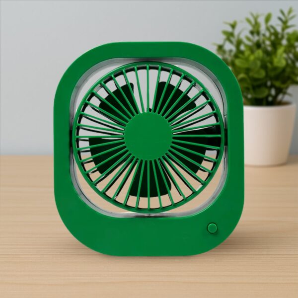 Portable USB Fan Rechargeable 2-Speed 180° Rotating Quiet Personal Fan - Front View by Nari Haat, Indian ethnic wear...
