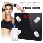 Bluetooth Body Fat Scale Digital Smart Body Weight Scale iOS and Android App to Manage Body Weight, Body Fat, Water, ...