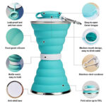 Silicone Collapsible Water Bottle for Camping & Sports (BPA Free, Leak Proof) - Sleeve Design by Nari Haat, Indian et...