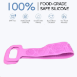 Silicone Body Back Scrubber Double Side Bathing Brush for Skin Deep Cleaning - With Dupatta by Nari Haat, Indian ethn...