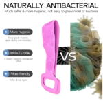 Silicone Body Back Scrubber Double Side Bathing Brush for Skin Deep Cleaning - Neckline Detail by Nari Haat, Indian e...