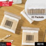 Eco-Friendly Bamboo Cotton Swabs (Pack of 20 / Per Packet 70 Pcs) - Front View by Nari Haat, Indian ethnic wear, wome...