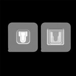 Adhesive Plastic Wall Hooks - Heavy Duty (1 Pair) - Front View by Nari Haat, Indian ethnic wear, women clothing, desi...