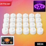 Flameless LED Tealights, Smokeless Plastic Decorative Candles - Led Tea Light Candle For Home Decoration, Diwali (Pac...