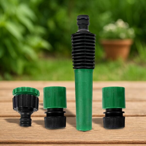 Garden hose pipe nozzle connector set