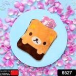 Brown Panda Print Small Hot Water Bag with Cover for Pain - With Dupatta by Nari Haat, Indian ethnic wear, women clot...