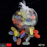 Glass Gem Stone, Flat Round Marbles Pebbles for Vase Fillers, Attractive pebbles for Aquarium Fish Tank. - With Dupat...