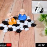 Glass Gem Stone, Flat Round Marbles Pebbles for Vase Fillers, Attractive pebbles for Aquarium Fish Tank. - Image 2