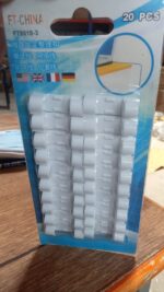 Self-Adhesive Cable Clips – Round Plastic Wire Holder for Cord Management (Pack of 20) - Full Detail by Nari Haat, ...