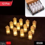 Big Flameless Melted Design Candles Set, Diwali (12 pcs) - With Dupatta by Nari Haat, Indian ethnic wear, women cloth...