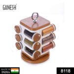 Ganesh 12-Jar Revolving Spice Rack Masala Box - With Dupatta by Nari Haat, Indian ethnic wear, women clothing, design...