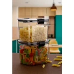 Generic Plastic 4-Pcs Set Square Shape Kitchen Storage Container (Multicolor) - Image 2