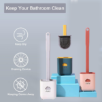 Silicone Toilet Brush with Holder (Without Box) - Back View by Nari Haat, Indian ethnic wear, women clothing, designe...