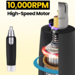 Sharp Steel Battery-Operated Ear and Nose Hair Trimmer - Closeup Embroidery by Nari Haat, Indian ethnic wear, women c...