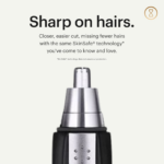 Sharp Steel Battery-Operated Ear and Nose Hair Trimmer - Neckline Detail by Nari Haat, Indian ethnic wear, women clot...