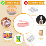 Mini Plastic Bag Sealer – Portable Heat Sealing Machine (Battery Operated / 1 Pc) - With Dupatta by Nari Haat, Indi...