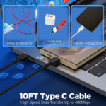 Super Fast Charger With Cable for All iPhone, Android, Smart Phones, Tablets. - Front View by Nari Haat, Indian ethni...