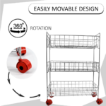 3-Tier Stainless Steel Kitchen Trolley - With Dupatta by Nari Haat, Indian ethnic wear, women clothing, designer suit