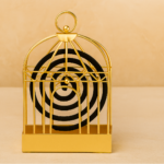 Mosquito Coil Holder, Vintage Style Durable Household Mosquito coil Stand Office Home - Back View by Nari Haat, India...