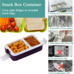 Leak-Proof Airtight Lunch Box with Spoon, 2 Compartments - Closeup Embroidery by Nari Haat, Indian ethnic wear, women...