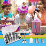 Cake Nozzle Set for Pastry Decorations (55-Piece) - Closeup Embroidery by Nari Haat, Indian ethnic wear, women clothi...