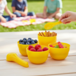 Plastic Soup Bowl & Spoon Set for Kitchen (6-Pcs) - Back View by Nari Haat, Indian ethnic wear, women clothing, desig...
