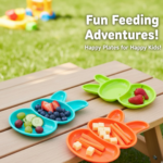 6-Piece Rabbit Shape Dish Set for Kids (Multicolor) - Back View by Nari Haat, Indian ethnic wear, women clothing, des...