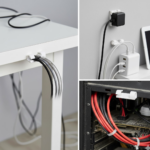 Self-Adhesive Cable Clips – Round Plastic Wire Holder for Cord Management (Pack of 20) - Back View by Nari Haat, In...