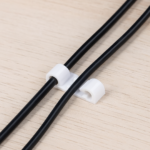 Self-Adhesive Cable Clips – Round Plastic Wire Holder for Cord Management (Pack of 20) - Neckline Detail by Nari Ha...